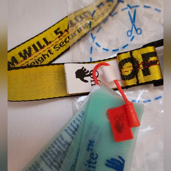 #1 OFF-WHITE Mini Industrial Belt AUTHENTIC 💛🖤💛 - Picture 8 of 10